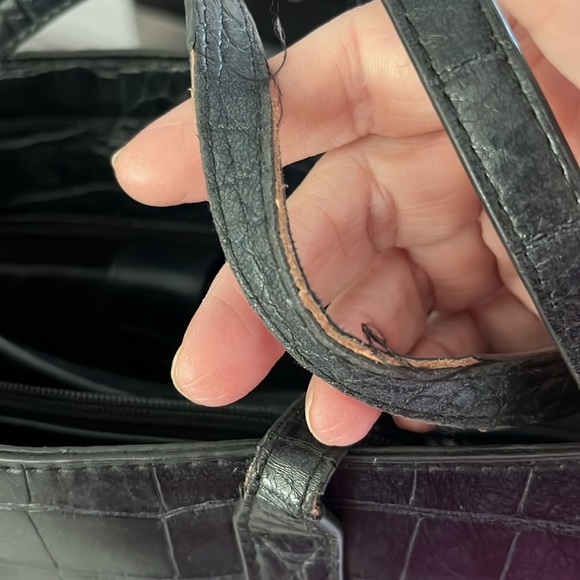 Be’is Black Croc Embossed Ultimate Work tote Travel Trolley Sleeve - Picture 13 of 13